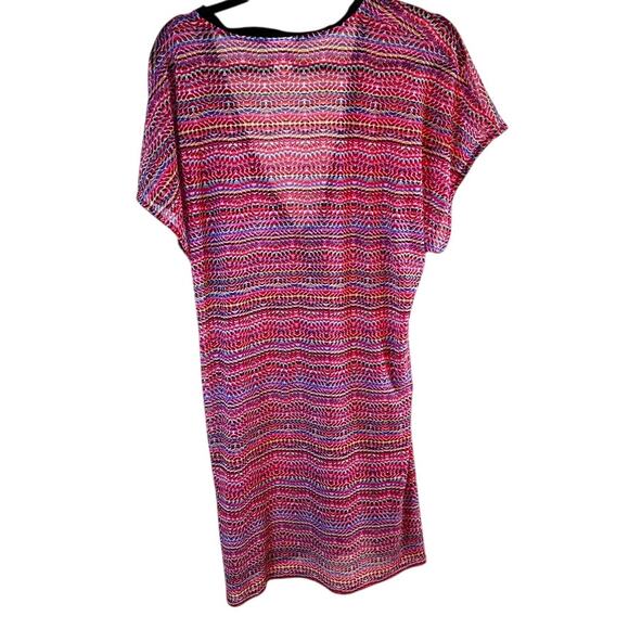 Profile by Gottex Multicolor Mesh Swim Cover-Up XL Festival Y2K Beachwear - Picture 3 of 6